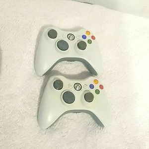 Two Xbox 360 Controllers